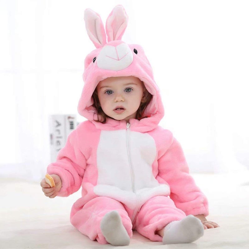 OLLULL Baby Bunny Costumes Unisex Toddler Outfit Halloween Dress Up Romper 12-18 Months - Image 2